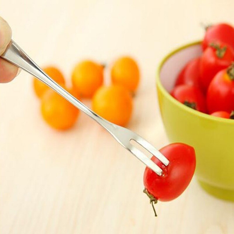 13 x 1.2cm rustfritt stål vest servise fruktgaffel skilt liten gaffel kake dessert fruktgaffel kjøkkentilbehør 1/2/3/4 stk.