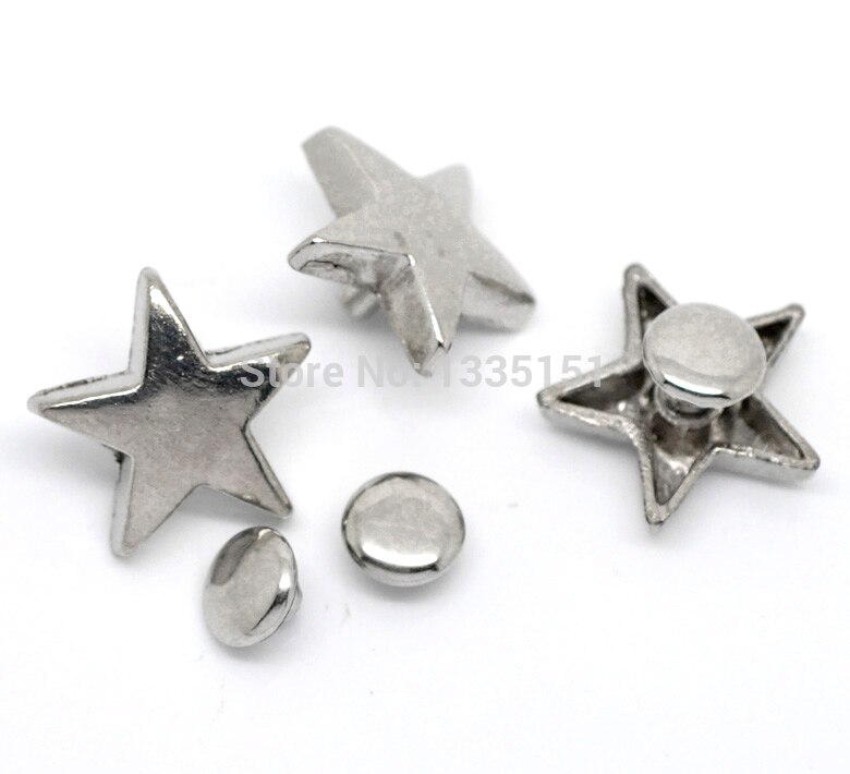 -30 Sets Silver Tone Star Rivet Studs Spots 16mmx1... – Grandado