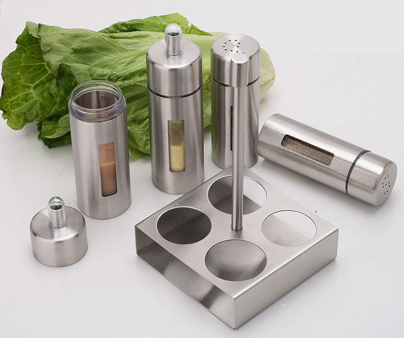 Europese Styles Rvs Kruidkruik Kruiden Doos Specerij Keuken Kit Azijn Flessen