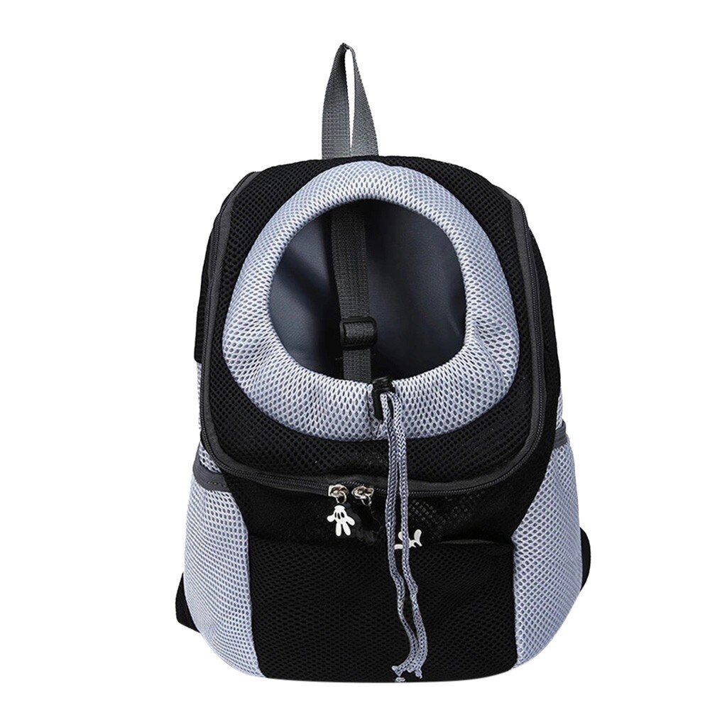 Pet Carrier Dog Outdoor Double Shoulder Travel Bag Portable Mesh Canvas Front Chest Backpack Bag For Puppy Dog Kitten Cat: Black / XL