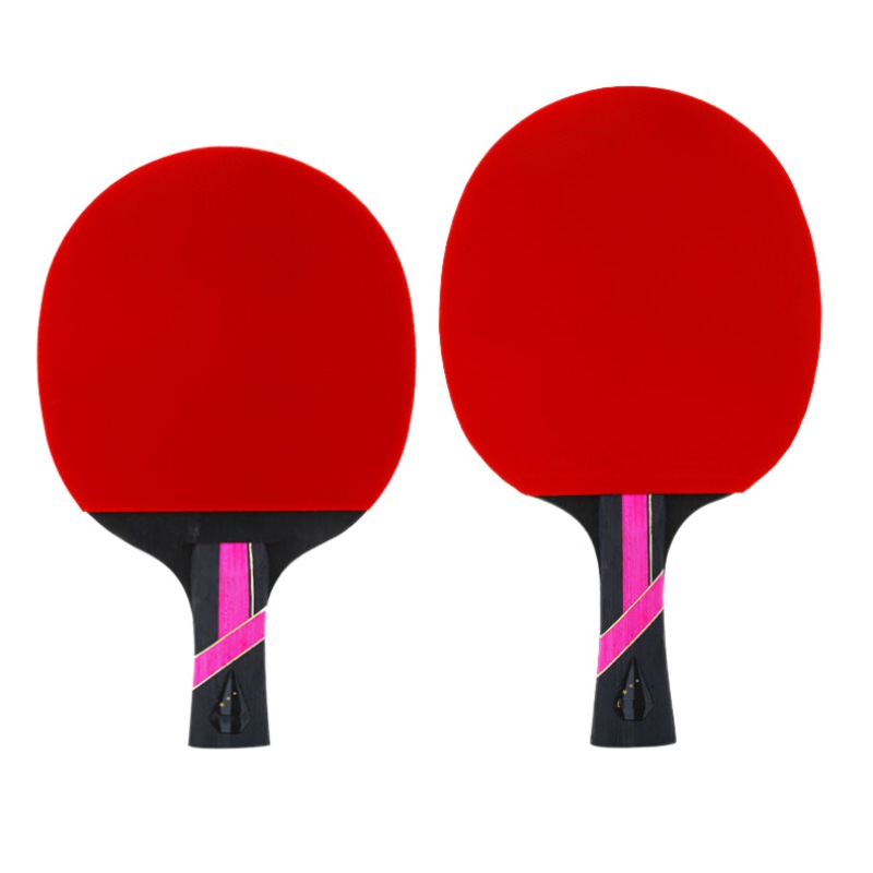 Carbon Fiber Table Tennis Racket Blade Rubber With Double Face Pimples-in Ping Pong Rackets With Bag: Long Handle