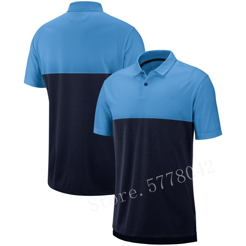 Camiseta personalizada para hombre Tennessee Sports Fans usan camisas geniales de algodón de manga corta Camisetas De Polo de fútbol americano: Blue Black / XL