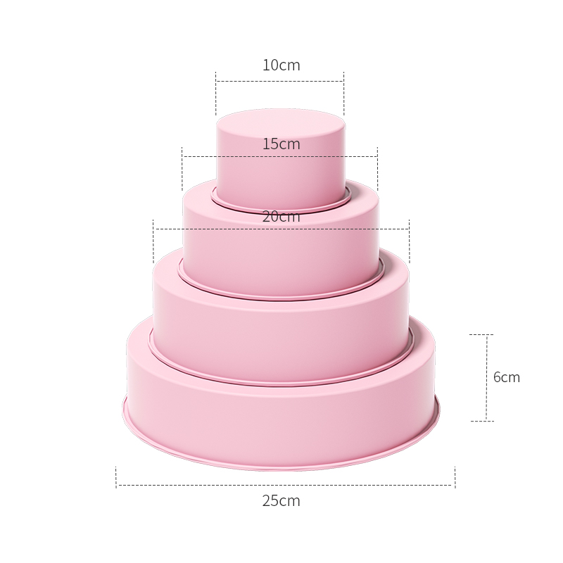 4-piece round cake pan set - Silicone cake mold for baking, non-stick baking pan, suitable for layer cakes, cheesecakes and choc: Dark Khaki