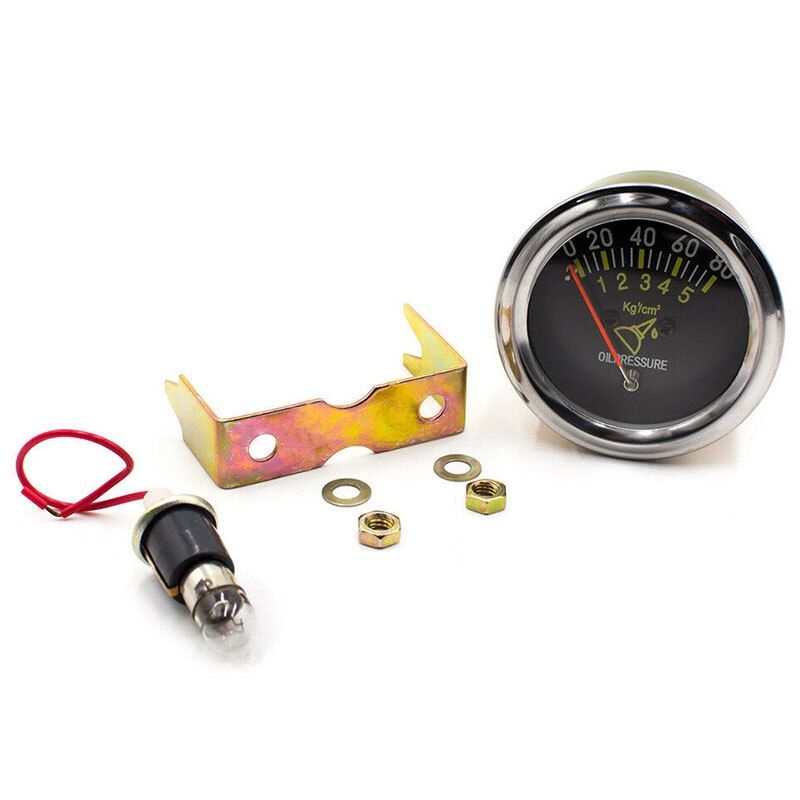 Universal 2 tum 52mm mekanisk bil oljetrycksmätare 0-80 psi bilmätare: Default Title