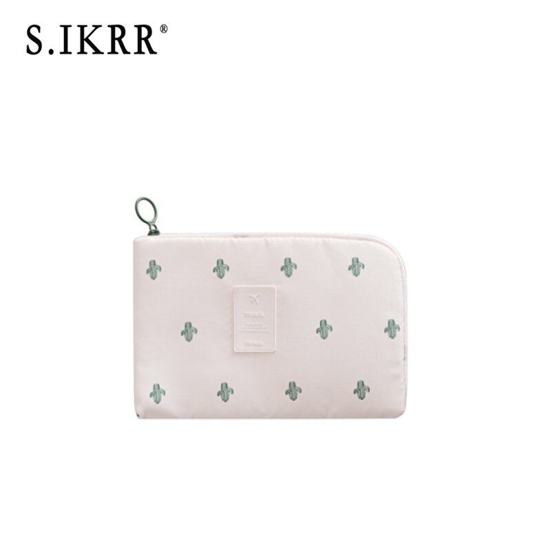 S.IKRR Women Portable Travel Bag Packing Cubes Multi-function Accessories Digital Charger Packge Organizer Small Bag Multicolor: Style1-Cactus