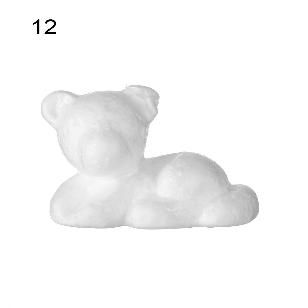1pc witte schuimdiervormige modellen van piepschuim, kerstfeest, kinderspeelgoed, huisdecoratie, knutselen: 12