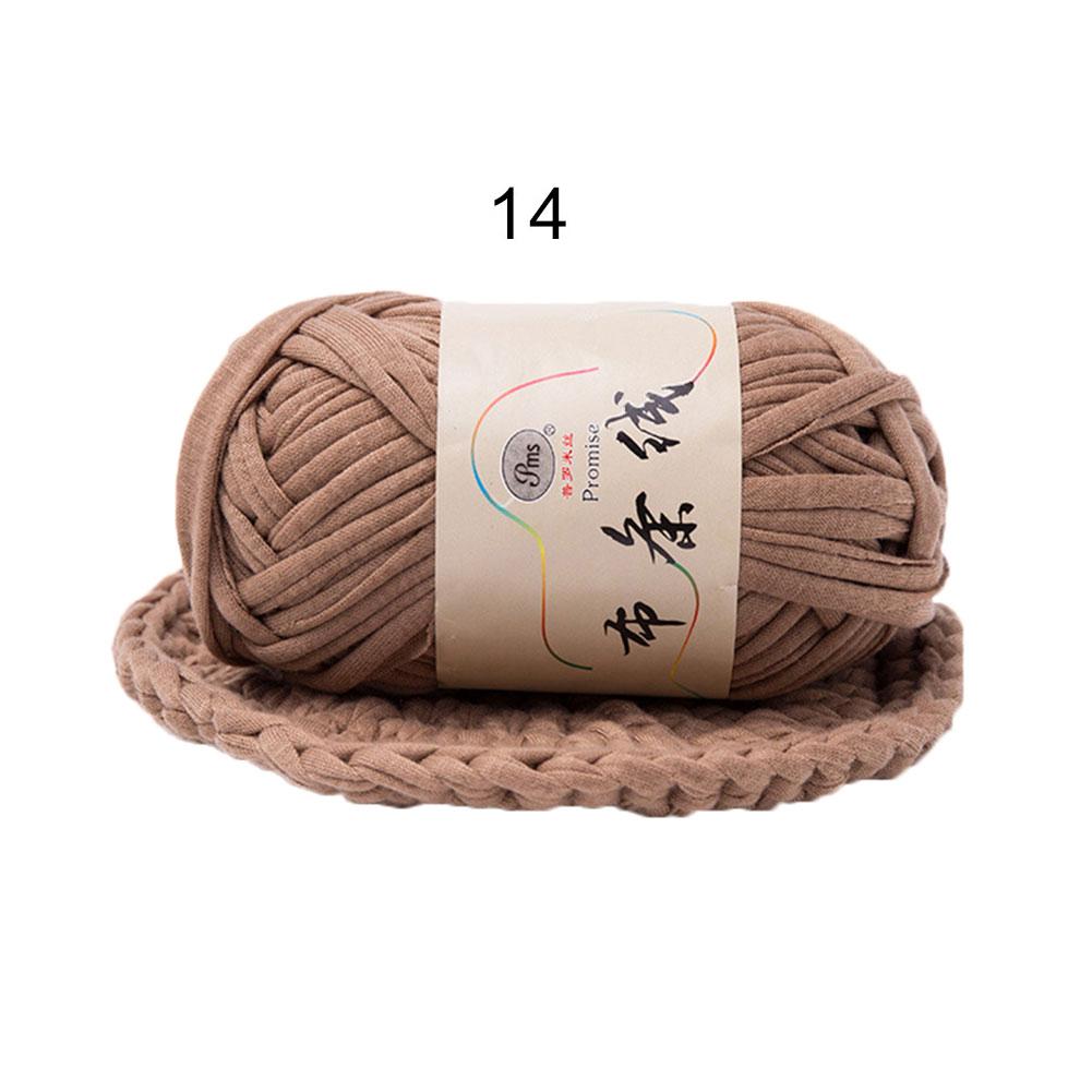 Threads for Handed knitting Yarn Hat Blanket Basket Woven Cloth Thread Thick Braided DIY Wiring Coarse Warm Crochet Fabric: Light Coffee