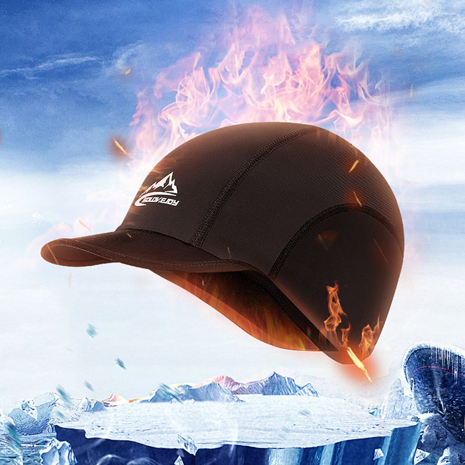 Winter Cycling Cap Bike Bicycle Cap Cycling Headwear Windproof Keep Warm Ski Cap Running Skiing Riding Thermal Waterproof Hat: Default Title