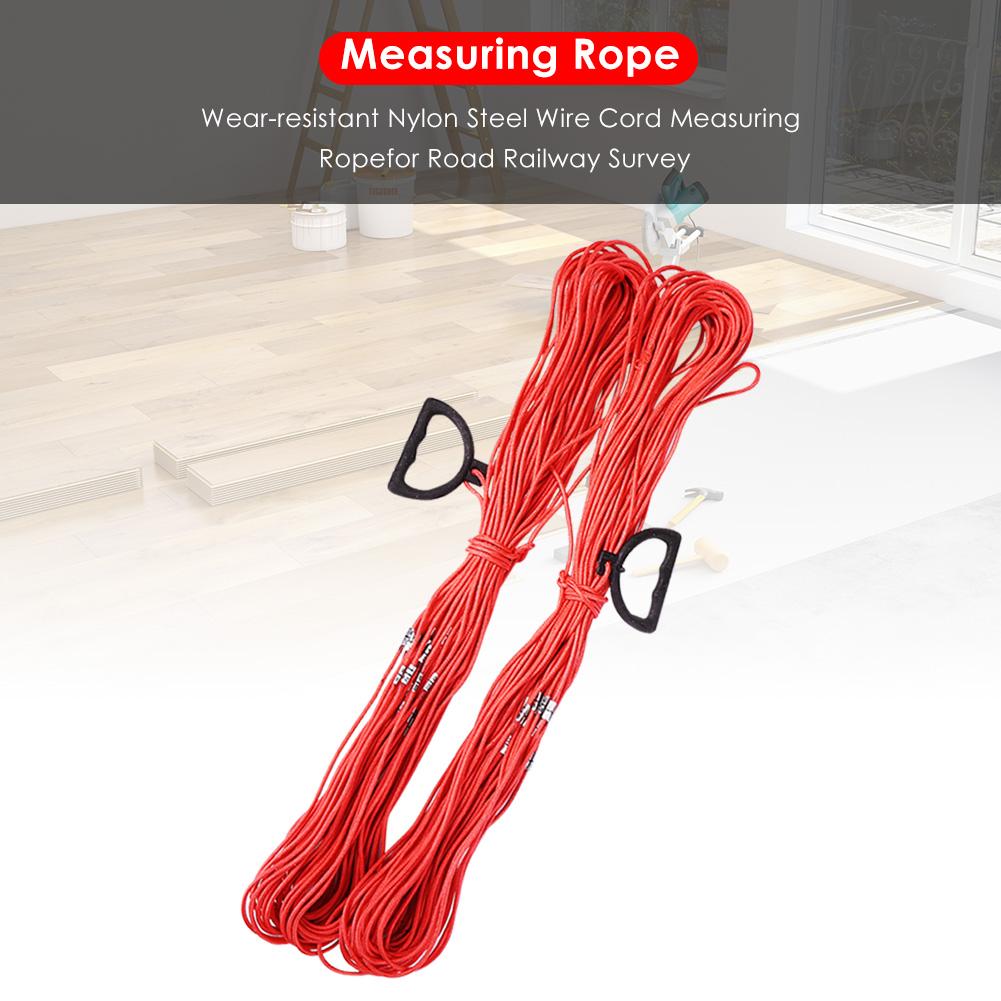 Durable Wear-resistant Nylon Steel Wire Cord Measuring Rope for Playground Road Survey Engineering Construction Ruler