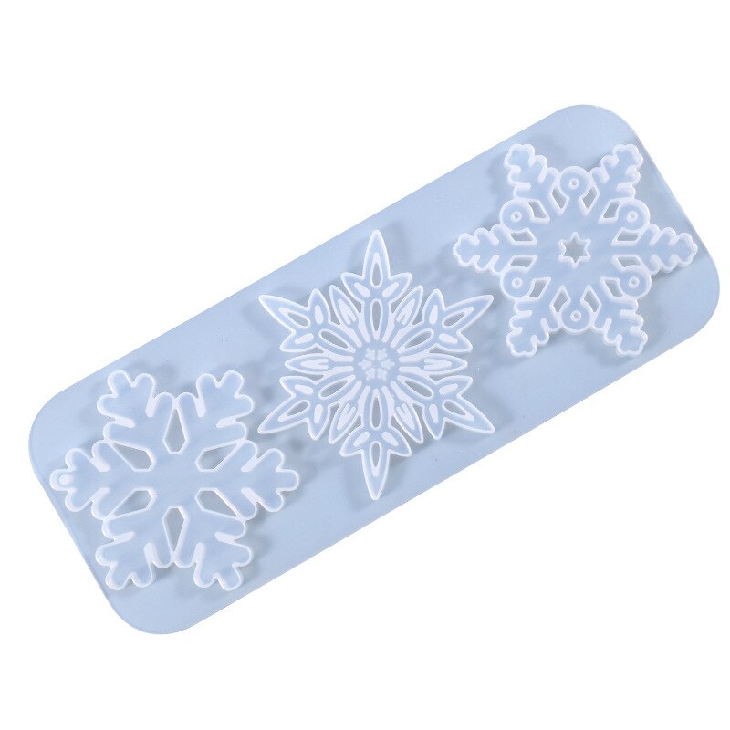 Kerst Holle Sneeuwvlok Ornament Silicone Mold Soft Clear Mal Hars Ambachtelijke Winter Versiering Diy Hangers Sieraden Maken