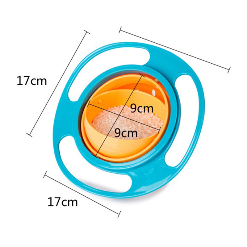 Bol rotatif universel à rotation à 360 °, vaisselle alimentaire pour bébé, bols d&#39;apprentissage pour enfants
