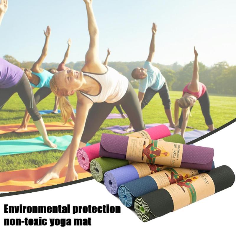 1830*600*6mm tpe luistamaton joogamatto mauton pilates-kuntosali liikuntatyynyt aloittelijalle rullattava kevyt joogamatto