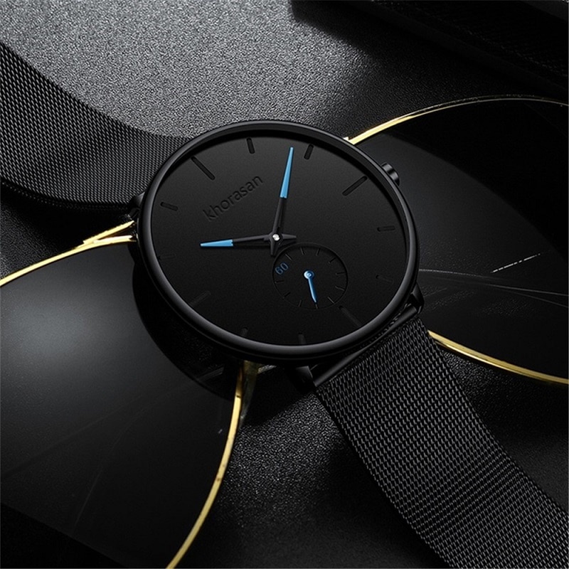 Minimalistiske herre casual ure til mænd business ur mandlige rustfrit stål mesh bælte simpelt kvarts ur reloj hombre