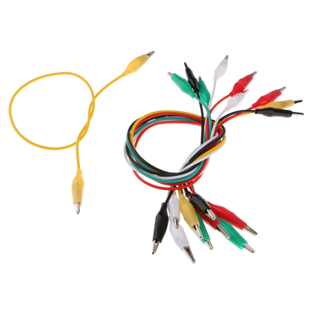 10 Pieces 5 Colors Alligator Clips Test Leads Wires Clip Clamps