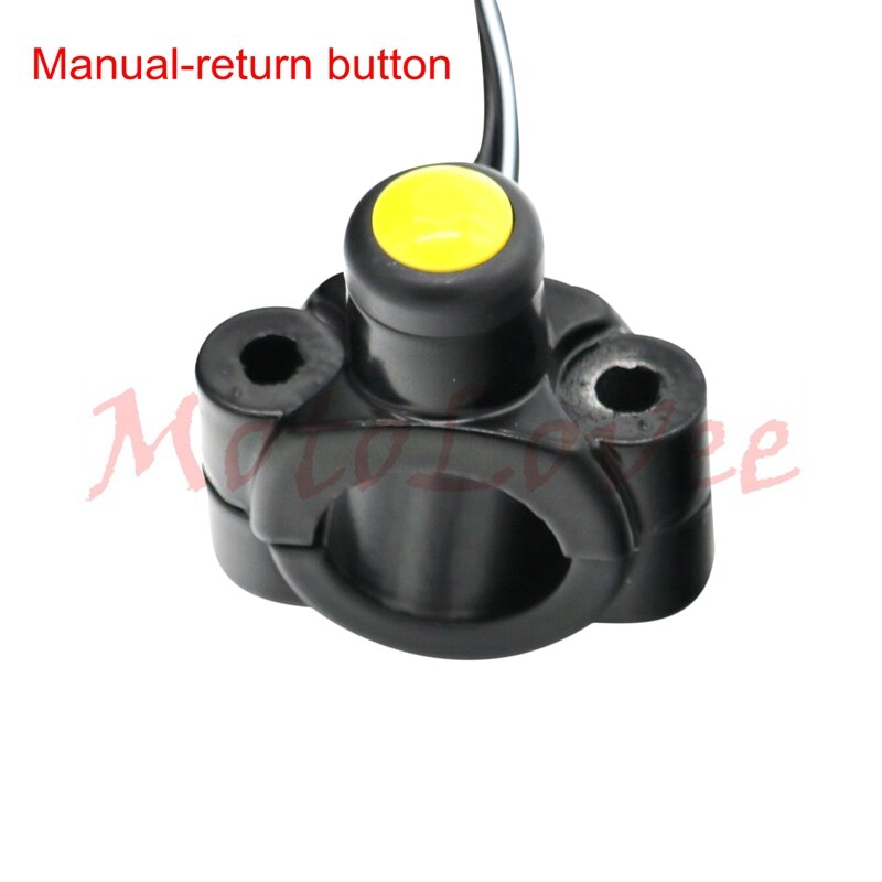 Motolovee universal motorcykel afbrydere aluminium styr mount forlygte power start kill fog light knap: Gul suo