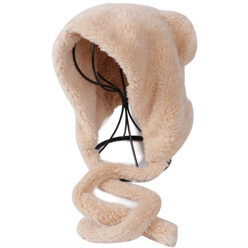 HT2895 Vrouwelijke Russische Cap Leuke Ear Soft Fleece Herfst Winter Hoed Ouder Kind Solid Plain Russische Hoed Dame Sneeuw Ski oorklep Cap