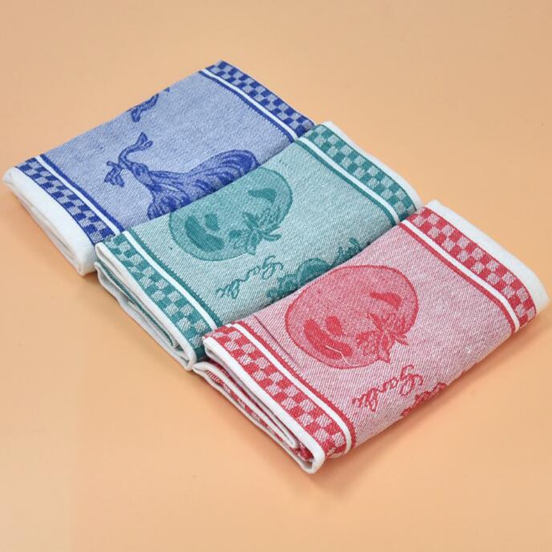 1Pc 45X70Cm Groenten Thee Handdoek Katoen Keuken Handdoek Garen Geverfd Gebreide Thee Servet