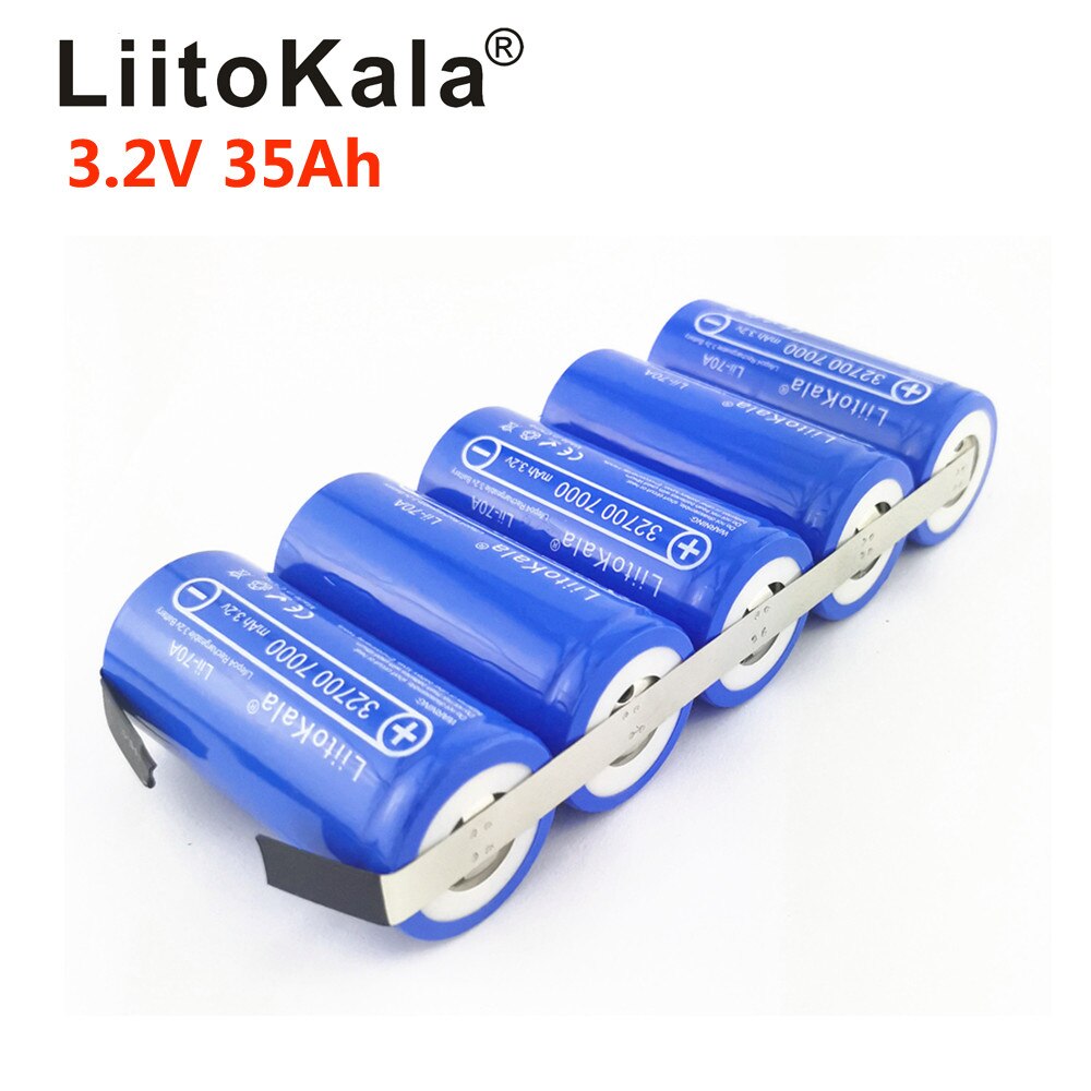 Liitokala 3.2v 32700 7000 mah 14ah 21ah 28ah 35ah genopladelig lifepo 4 høj dræning til batteripakke diy køretøj elektriske cykler: 3.2 v 35ah