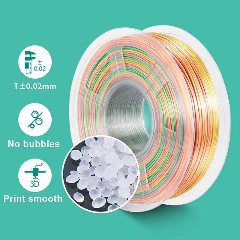 3D Printer Pla Zijde Regenboog Gloeidraad 1.75Mm 1Kg/500G/250G Sublimatie 3D Afdrukken Materialen shine Zijdeachtige Textuur Pauw Kleur