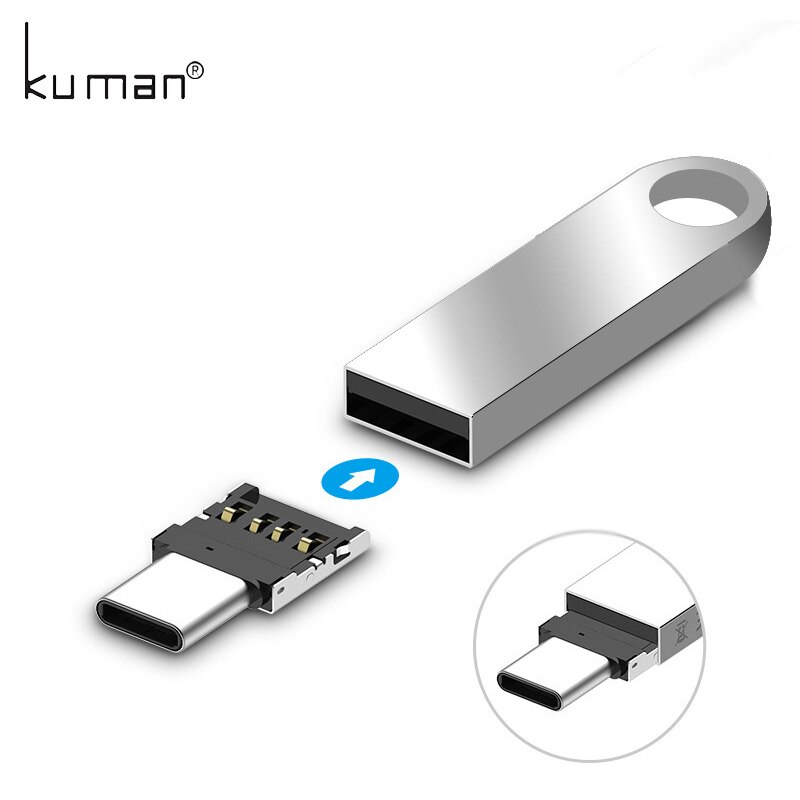 Kuman-Adaptador USB OTG a USB, convertidor tipo C o micro USB para Pendrive, unidad Flash USB, Pen Drive a teléfono, ratón y teclado