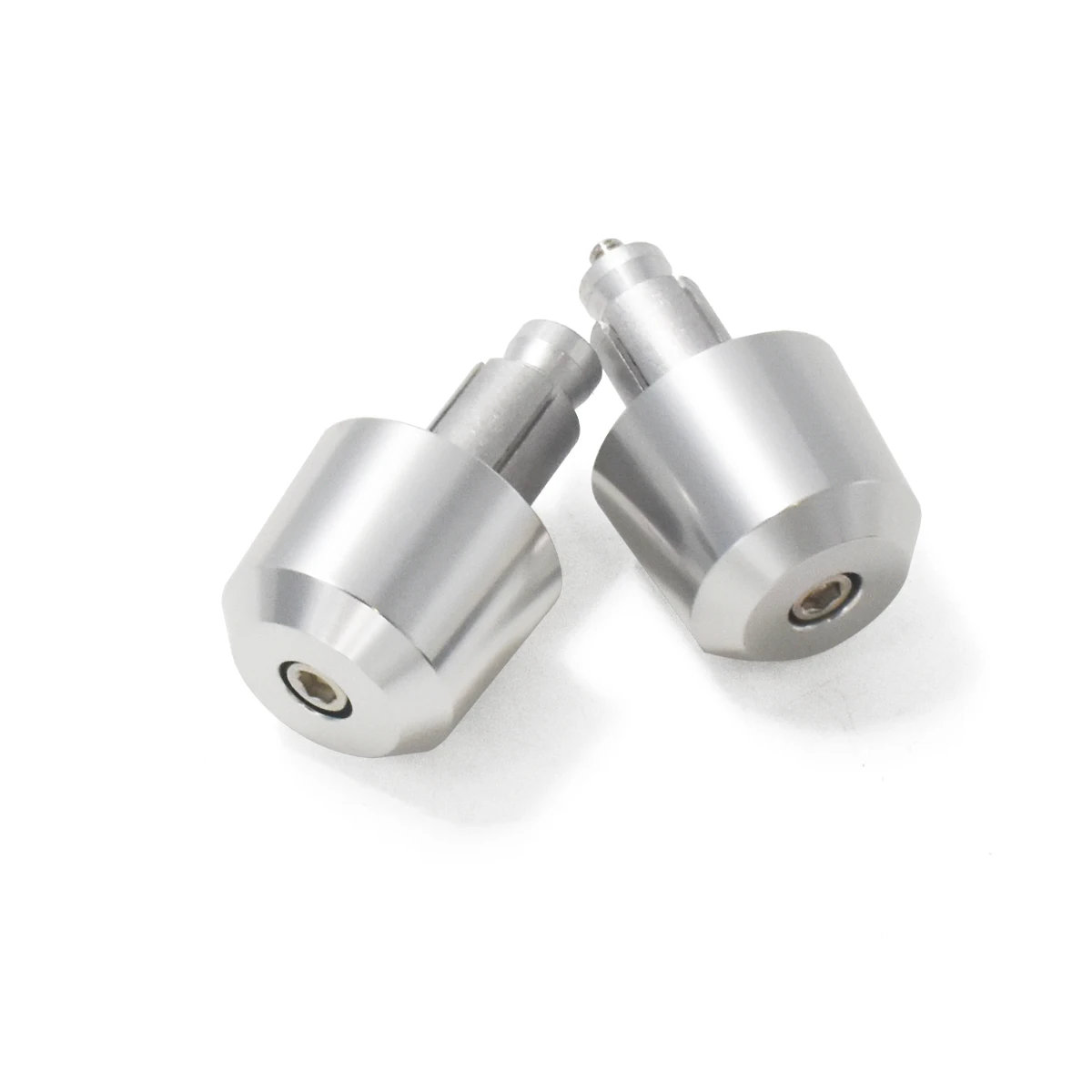 Moottoripyörän Ohjaustangon Painopäädyt - Tärinänvaimennin Liukusäädin Plug 1SET: Hopea