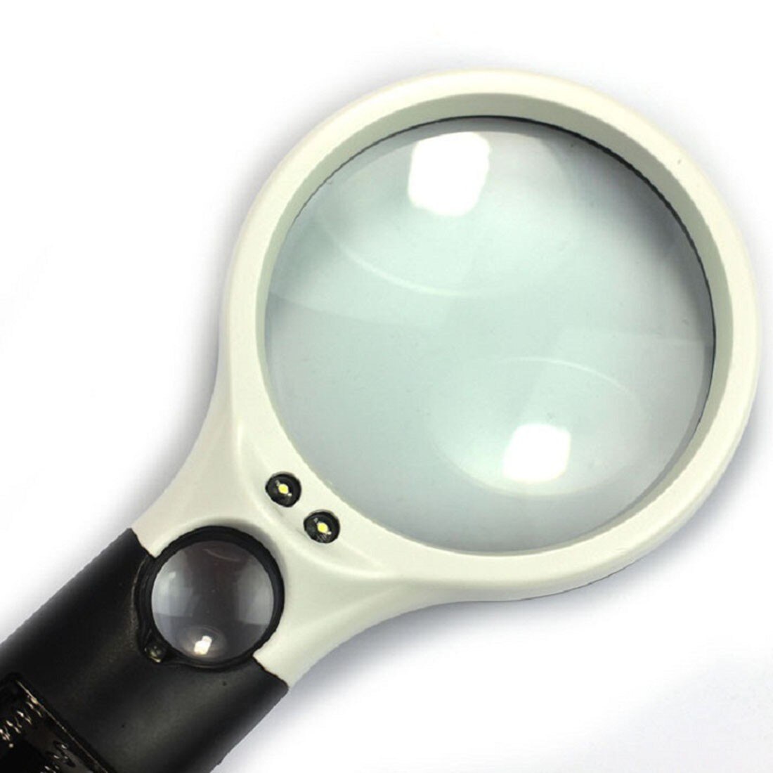 3 LED Licht 45X Handheld Lupe Lesen Lupe Objektiv Schmuck Lupe P7P9 J2 