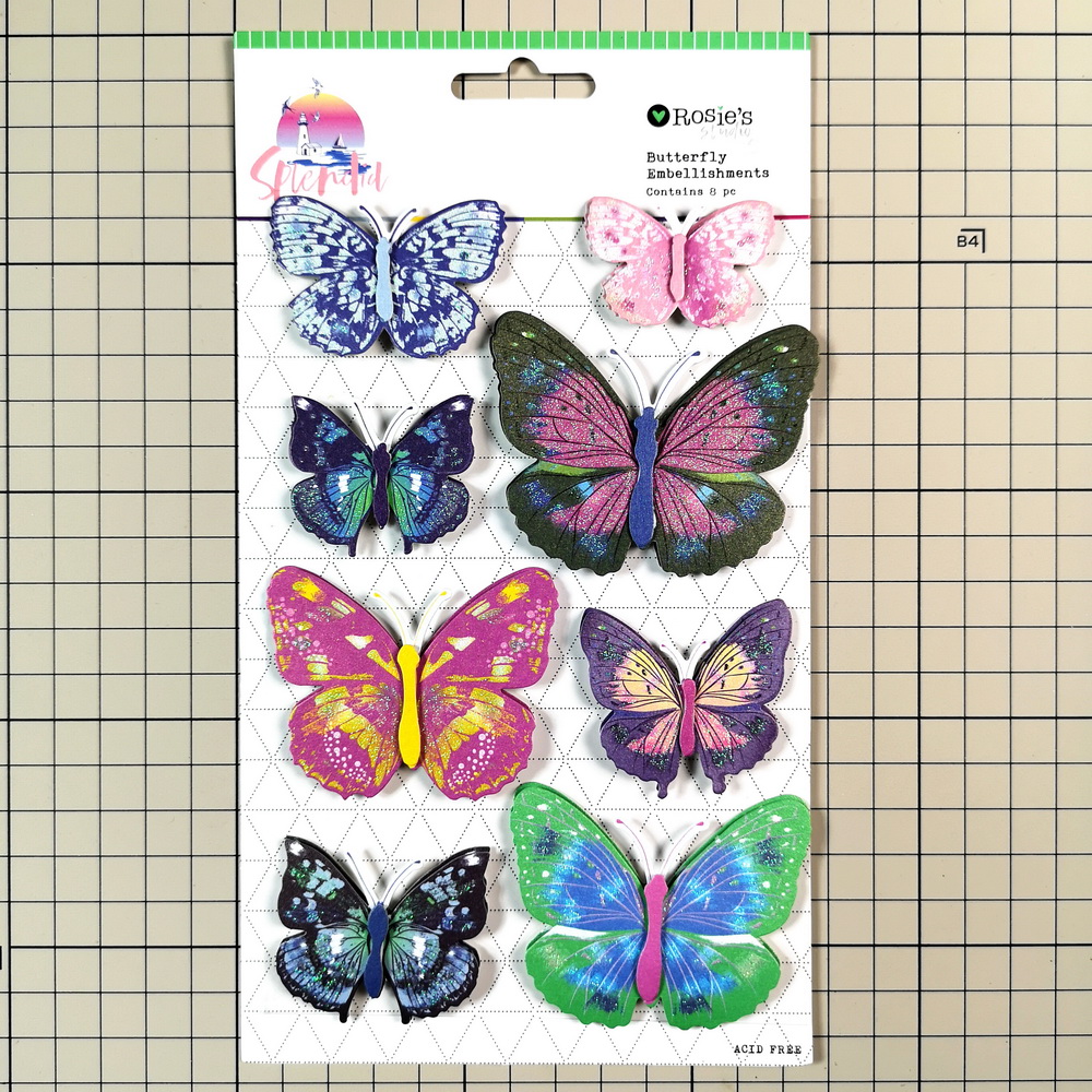 CRZCrafter Kartonnen Vlinders Sticker glitter 3D zelfklevende Scrapbooking Kaartmaken Journal embellishments