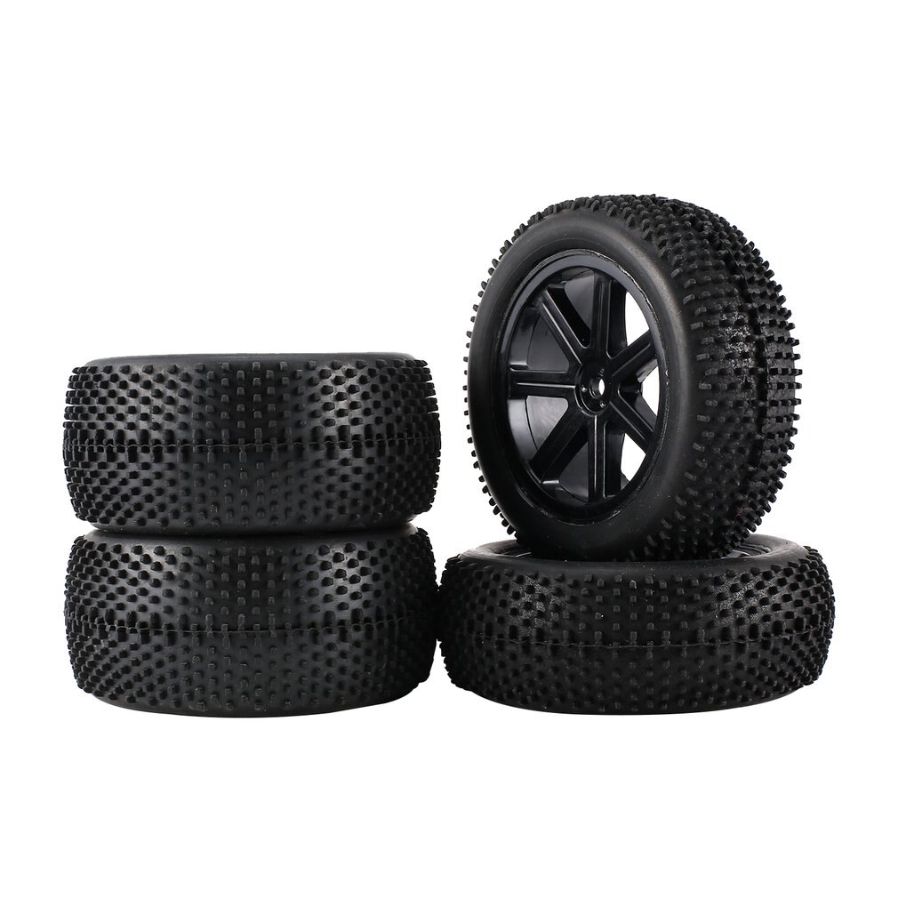 2 Paar 85Mm Wielnaaf Rim & Rubber Banden Voor 1:10 Off-Road Rc Auto Buggy Banden Spare onderdelen Accessoires Component