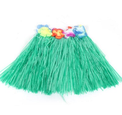 Falda Hawaiana para niños, suministros de , ropa hawaiana, colorida, para baile, ropa de escenario, Falda de baile: green