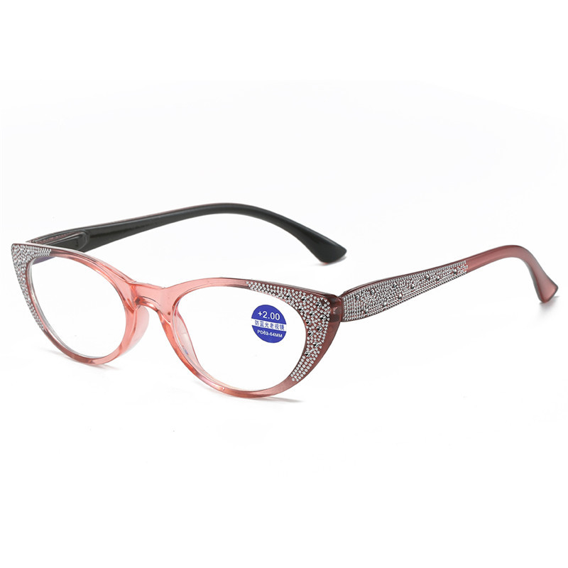 Nuevas gafas de lectura Vintage con forma de ojo de gato y diamantes para mujer, gafas para presbicia antiluz azul, dioptrías + 1,0 a + 4,0