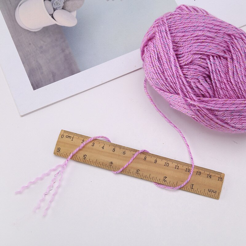 50G Lurex Garen Medium Dikke Acryl Garen Bal Fancy Garen Sjaal Hoed Jasje Breien Lijn Hand Breien Haak Garen