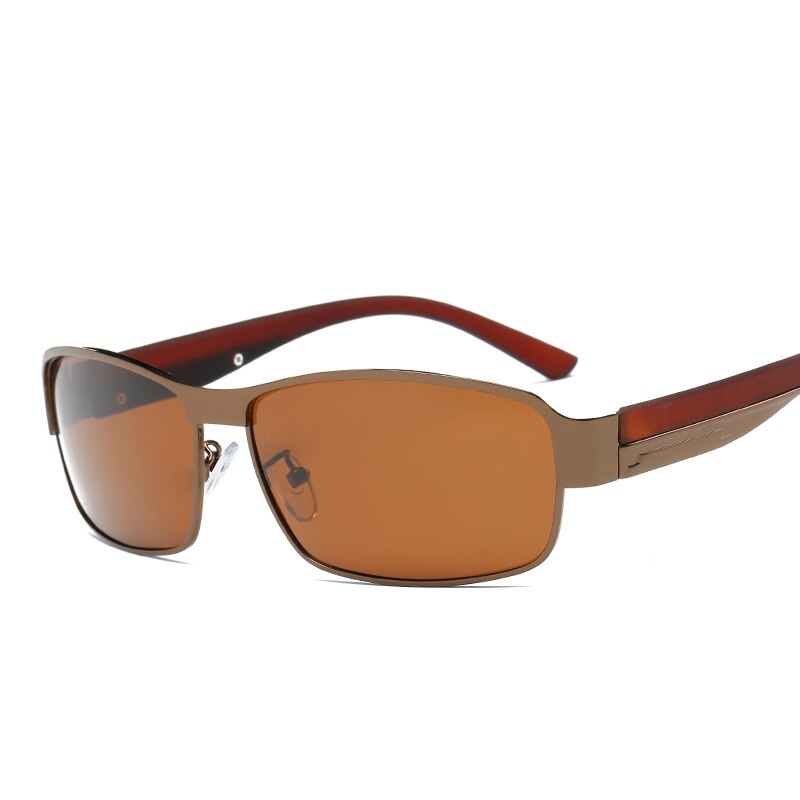 Zomer gepolariseerde zonnebril metalen montuur binnencoating heren zonnebril met schaduwglazen autobrillen zonnebril: Oranje