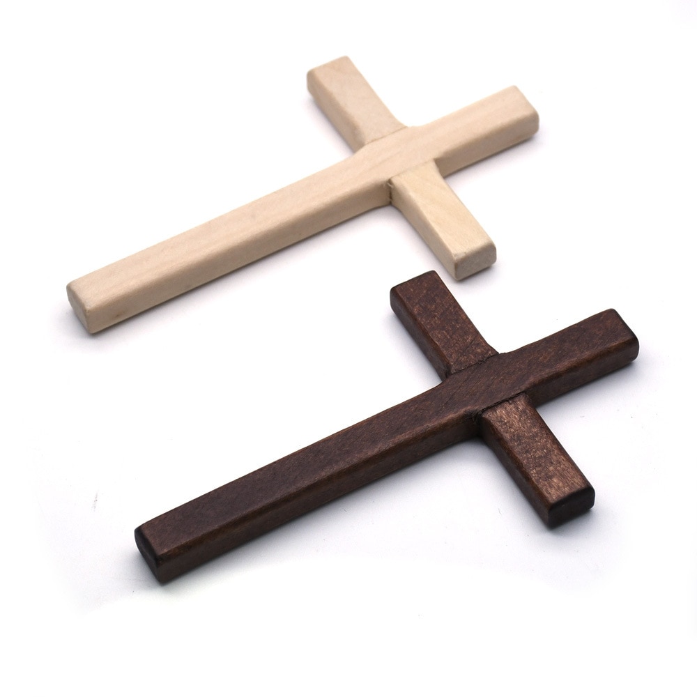 Jesus Holz Kreuz Symbol Religiöse Gebet Hand Halten Kreuz Kreuz Katholischen Reliquien Religion