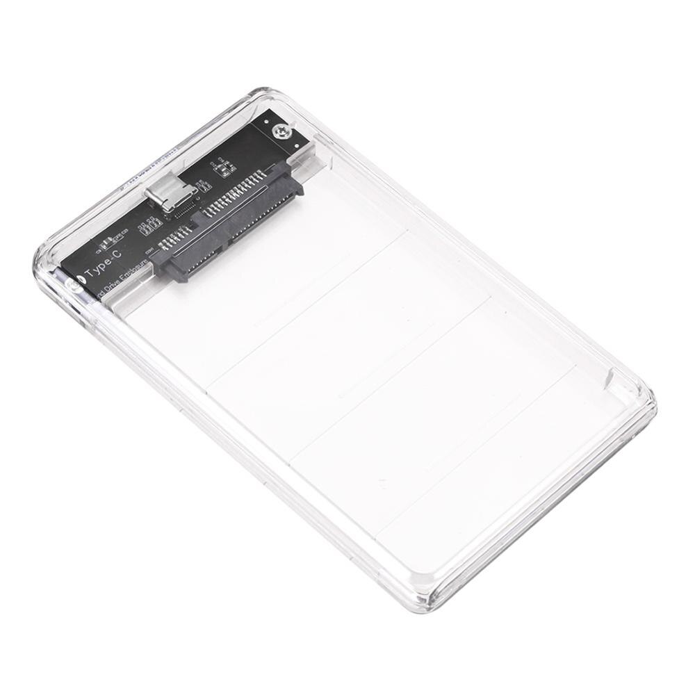 Transparent 2.5inch USB 3.0 SATA HD Box SSD Hard Disk Drive External HDD Enclosure Clear Case Caddy Tool Free