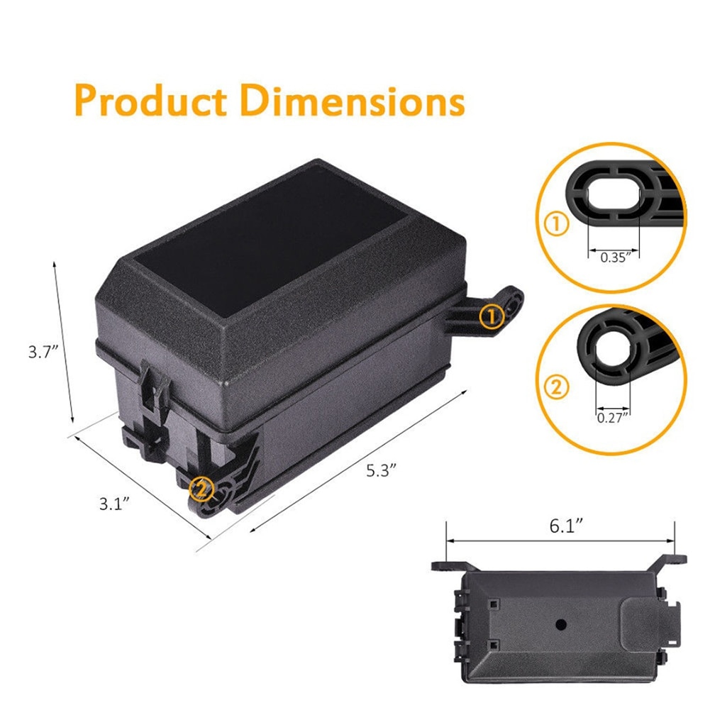 Auto Automotive Fuse Relay Box Holder Block Circuit Protector Terminals Car Fuse Relay Holder 6 Slot Relay Box 6 Relay