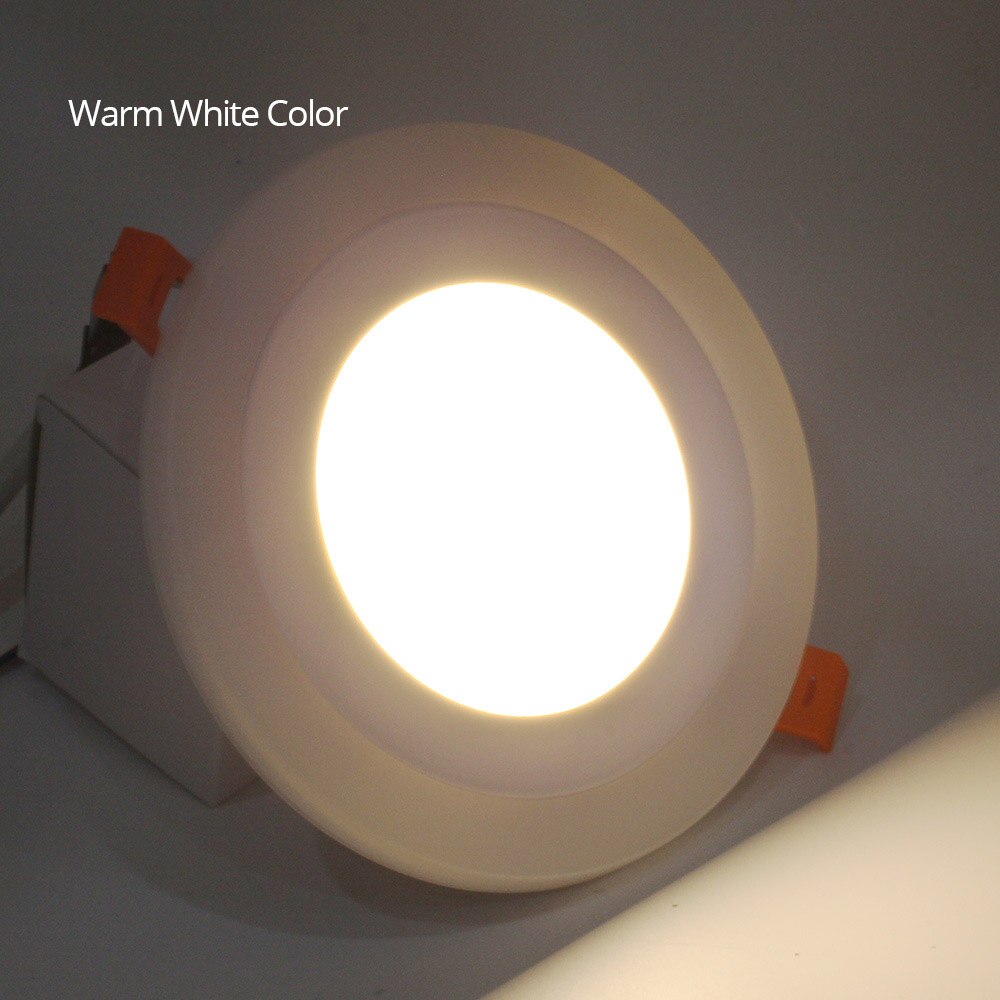 1PCS Round/Square LED Panel Light Colorful 3W 6W 12W 18W RGB Panel Light AC85-265V Ceiling LED Panel Downlight Wireless Dimmable: Round Warm white / 18w