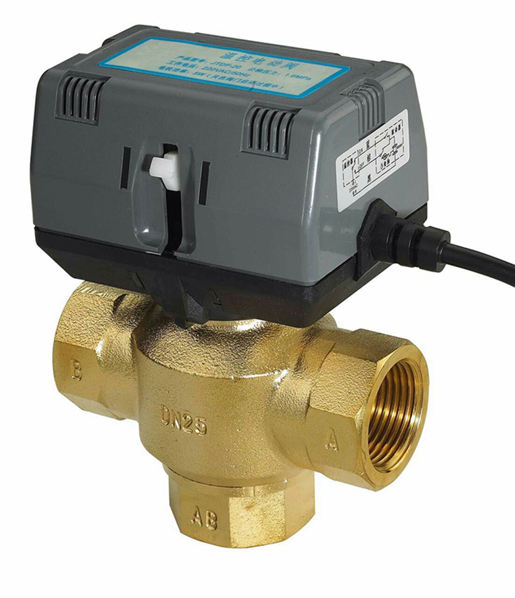 3- -vejs honeywell type motorbetjening messing kugleventil 16 bar  vc6013 / vc4013 1 "ventilator coil elektrisk ventil  ac220v
