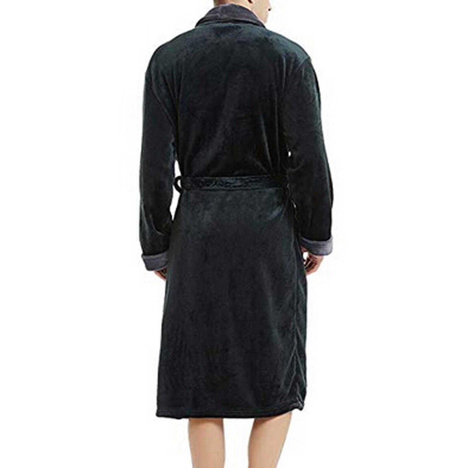 Men's Winter Robe Lengthened Plush Shawl Cashmere Robes Bathrobe Home Dressing Gown Clothes Long Sleeved Robe Coat bata hombre