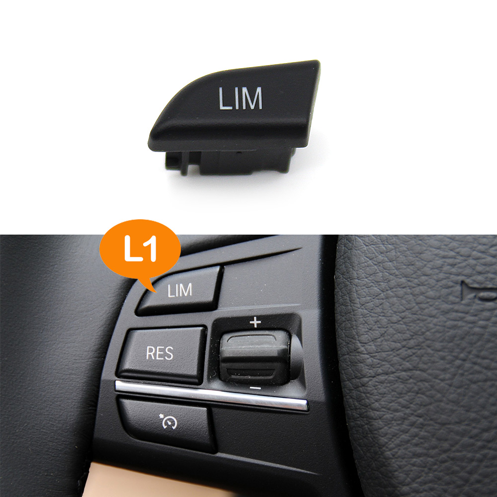Botones para volante de coche, límite de velocidad, Control de crucero, llaves de teléfono para Serie F F20 F22 F30 F34 F36 F10 F11 F07 F12 F01 F02 F25 F15: Gris