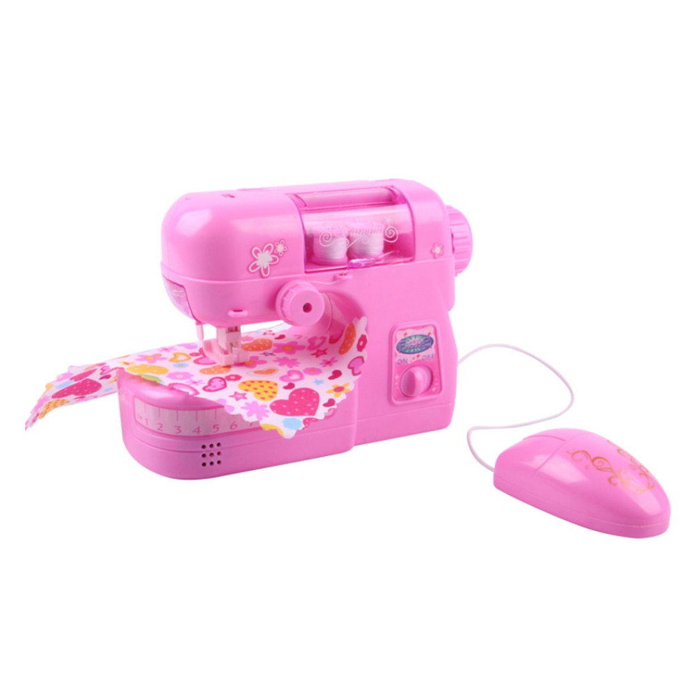 Mini máquina de coser de juguete de simulación pequeños niños juguetes para juego de imitación papel jugar juguete educativo para edades tempranas