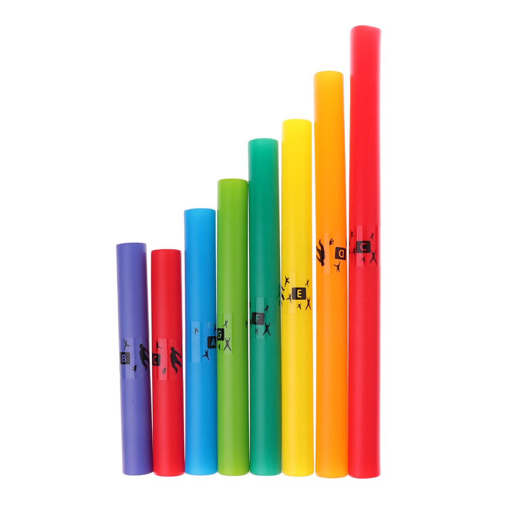 Colorful C Major Diatonic Scale Set 8-Notes Percussion Instrument Tubes C&#39; D E F G A B C&#39;&#39; for Kids Baby Muciacl Toys