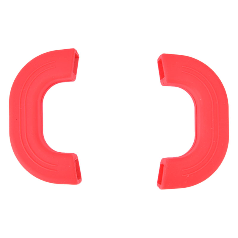 Protectores de silicona antiquemaduras para ollas, manguitos antideslizantes con Clip, resistentes al calor, para horno, utensilios de cocina, 2 uds.: red L