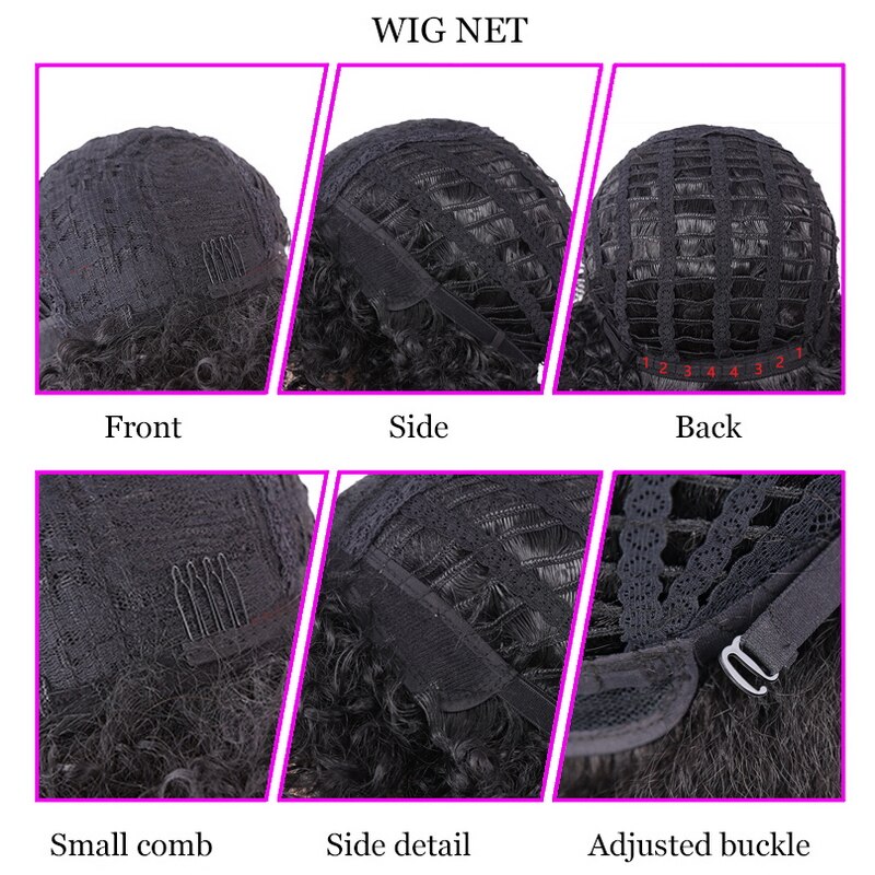 Yiyaobess 20 pulgadas marrón negro rojo Ombre pelo sintético medio largo Afro rizado peluca afroamericana pelucas para mujeres