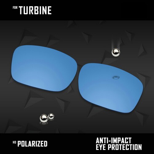 OOWLIT Lenses Replacements For Oakley Turbine Sunglasses Polarized - Multi Colors: HD Blue