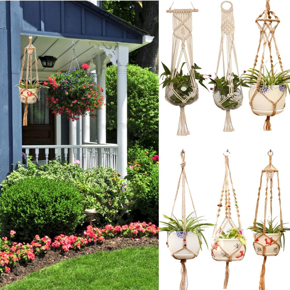 Garden Decoration Flowerpot Hanging Rope Basket Ha... – Vicedeal