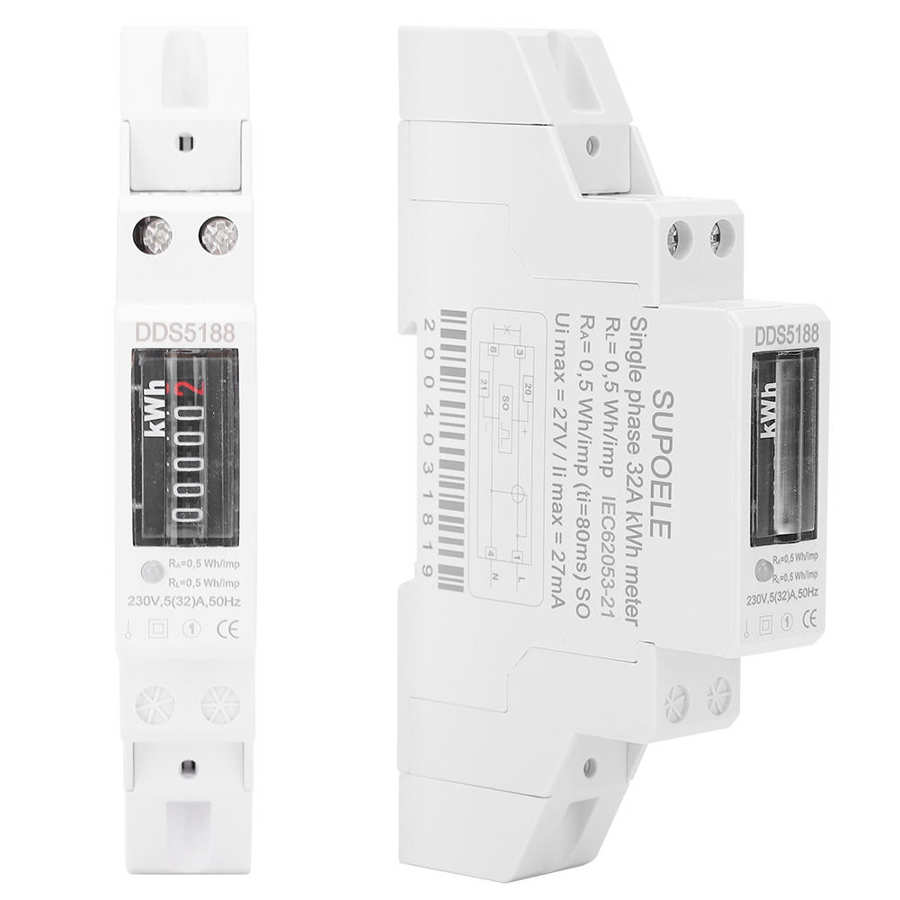 DDS5188 Single Phase Energy Meter Smart Watt Hour Meter High Accuracy 230V 5(32)A 50Hz