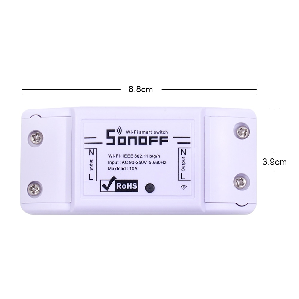 Itead Sonoff commutateur Wifi de base bricolage sans fil à distance Domotica lumière intelligente domotique Module de relais contrôleur fonctionne avec Alexa