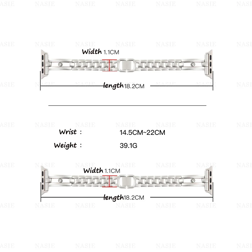 Slim Diamond Bracelet For Fitbit Versa 1/Versa 2/versa 3/Versa 4 Watch Strap Metal Bracelet For Fitbit Versa Lite/Sense 2 Strap