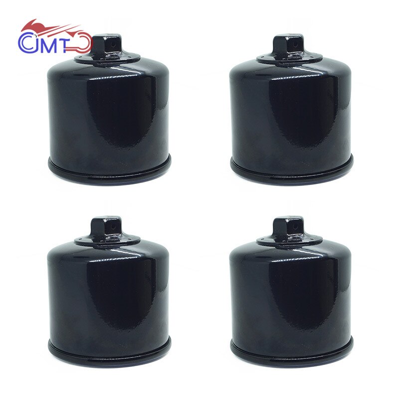 Dla Kawasaki Ninja ZX6R ZX6RR ZZR600 ZX9R ZX10R ZX12R ZX 600 900 1000 1200 Z750 Z750S filtr oleju części silnika motocykla: 4 sztuk