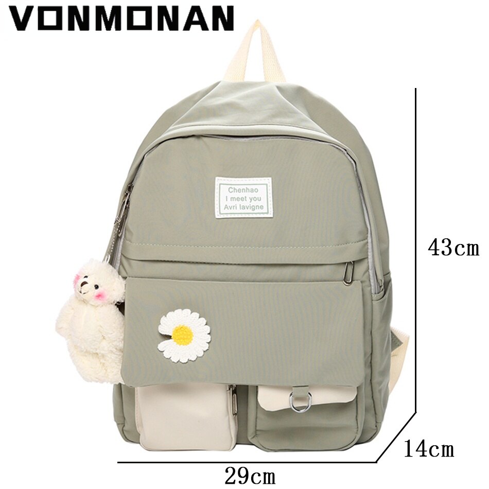 Hochschule Schüler Damen Nette Rucksack Frauen Blume Weibliche Schule Taschen Buch Kawaii Rucksack Nylon Mädchen modisch Bagpack